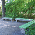 Volkspark Jungfernheide. Sitzplatz am Seeufer